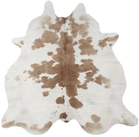 Beige & White Premium Brazilian Hide, XL CH23N R