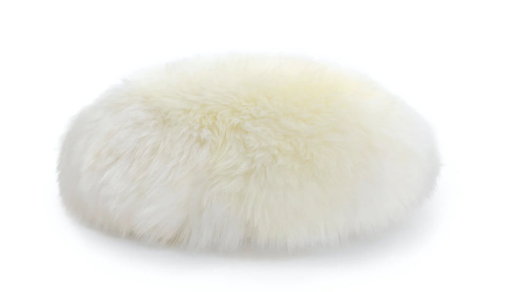 Round faux fur pillow 2025