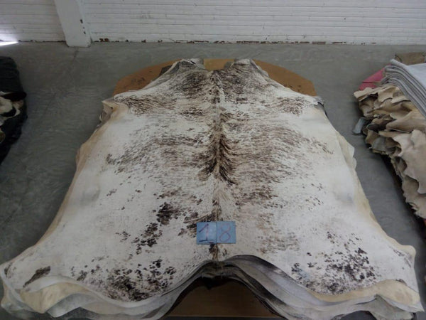 White Black Grey Tan Hand-Select Premium Brazilian Hide, XL #18