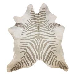 Grey & White Zebra Premium Brazilian Cowhide, XL CH38SW R
