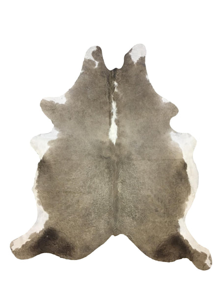 Mushroom and White Premium Brazilian Hide, XL CH74N R